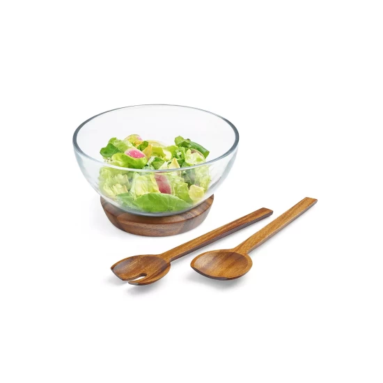 Nambé Nambe Cooper Salad Bowl/Server Brown/clear 5 Nambé Nambe Cooper Salad Bowl/Server Brown/clear - Image 3