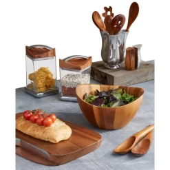 Nambé Braid Salad Bowl With Servers Silver -Nambé Store unnamed file 16