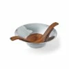 Nambé Nambe Chillable Salad Bowl/Spoons Borwn/silver -Nambé Store unnamed file 200