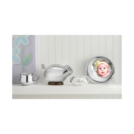 Nambé Baby Kibo Piggy Bank Silver 4 Nambé Baby Kibo Piggy Bank Silver - Image 2