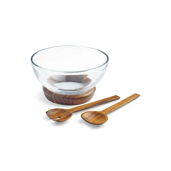 Nambé Nambe Cooper Salad Bowl/Server Brown/clear 3 Nambé Nambe Cooper Salad Bowl/Server Brown/clear
