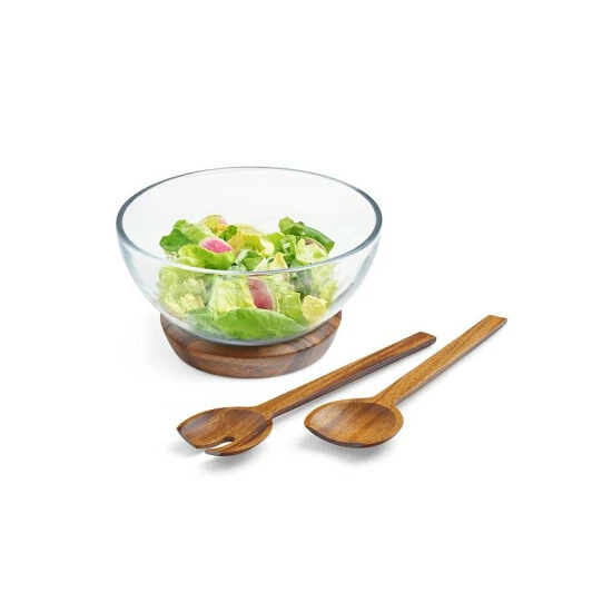 Nambé Nambe Cooper Salad Bowl/Server Brown/clear 4 Nambé Nambe Cooper Salad Bowl/Server Brown/clear - Image 2