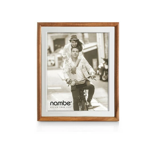 Nambé Hayden Frame - 8 X 10 Silver And Brown 3 Nambé Hayden Frame - 8 X 10 Silver And Brown