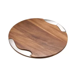 Nambé Nambe Cheese Board With Knife And Spreader Brown