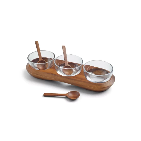 Nambé Nambe Cooper Condiment Server Brown/clear 5 Nambé Nambe Cooper Condiment Server Brown/clear - Image 3